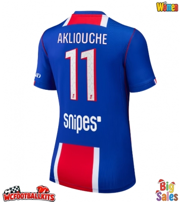 Paris Saint-Germain Maghnes Akliouche #11 Replica Home Stadium Shirt for Women 2026-27 Short Sleeve